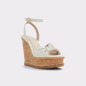 Aldo Women's Barykin Knotted Platform White 8 M